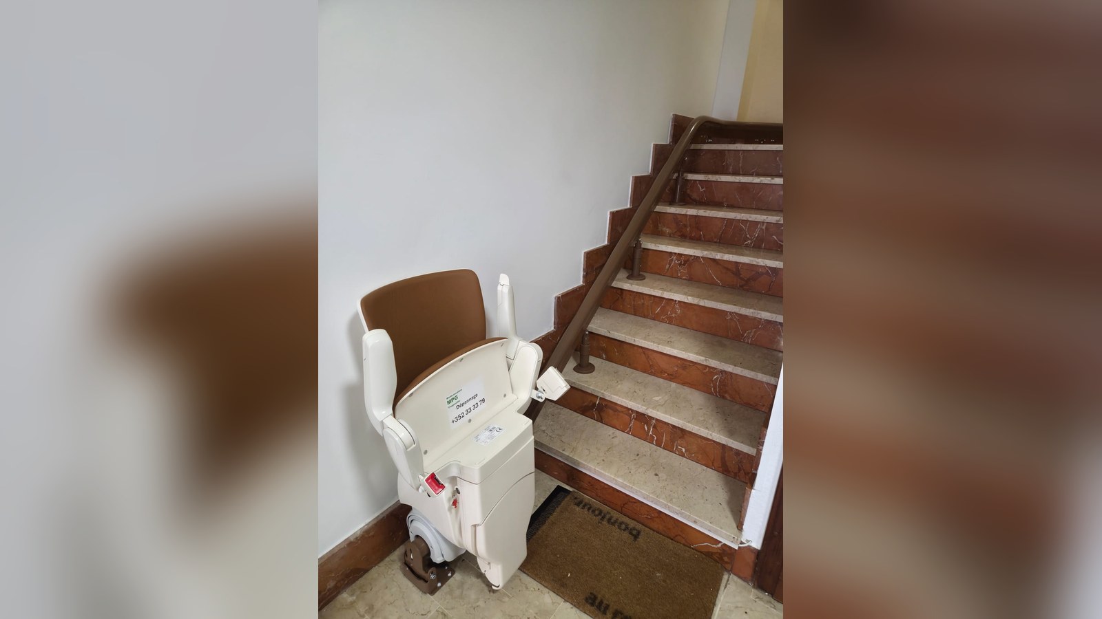 Trapelift am Appartement: dat geet